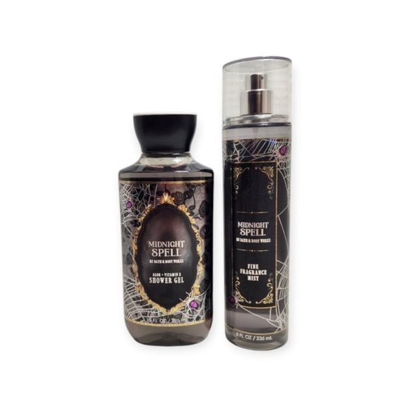 🆕MIDNIGHT SPELL Bath & Body Works Set Body Spray Mist + Shower Gel NEW - Picture 1 of 4